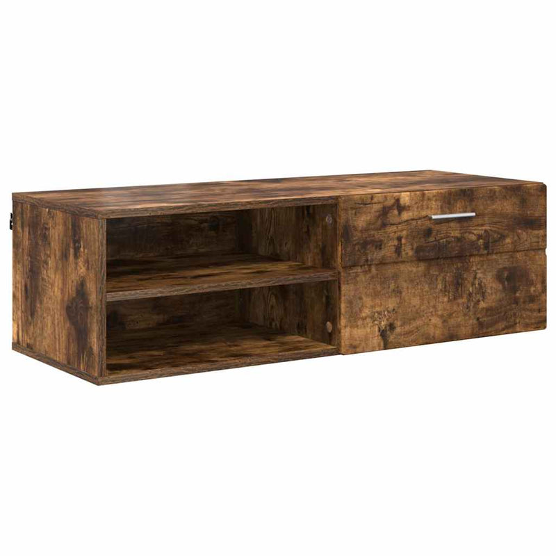 vidaXL TV szekrény fiókkal Füstölt tölgy 100.5 x 39 x 30 cm Faanyag