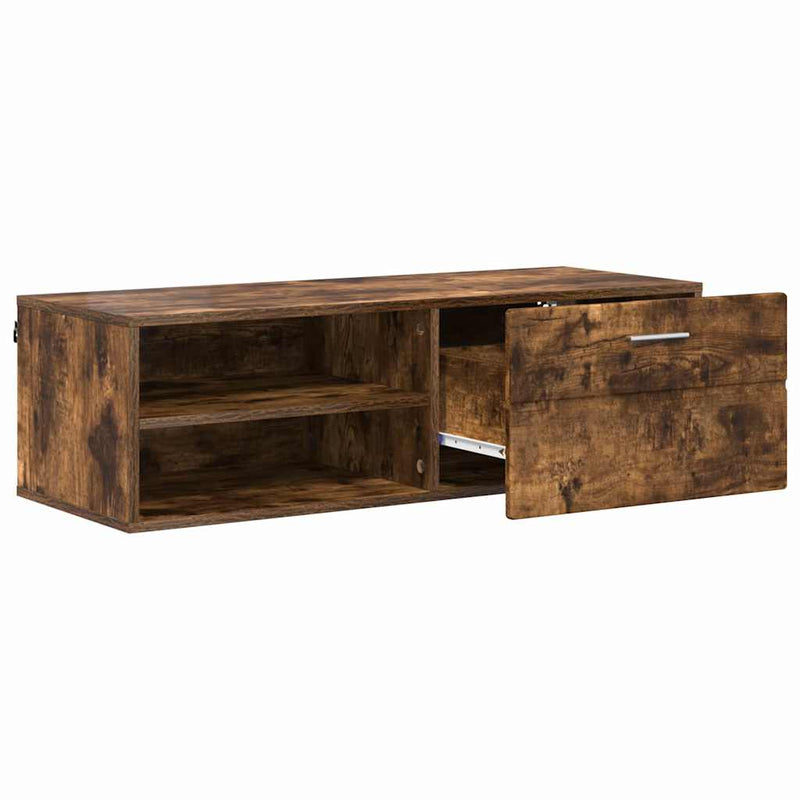 vidaXL TV szekrény fiókkal Füstölt tölgy 100.5 x 39 x 30 cm Faanyag