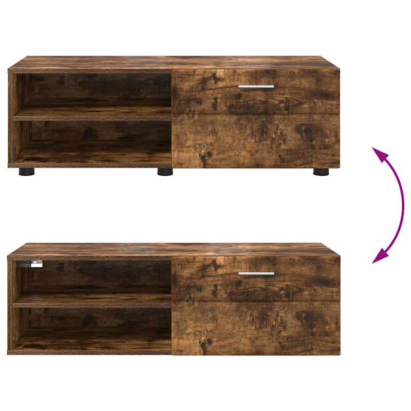 vidaXL TV szekrény fiókkal Füstölt tölgy 100.5 x 39 x 30 cm Faanyag