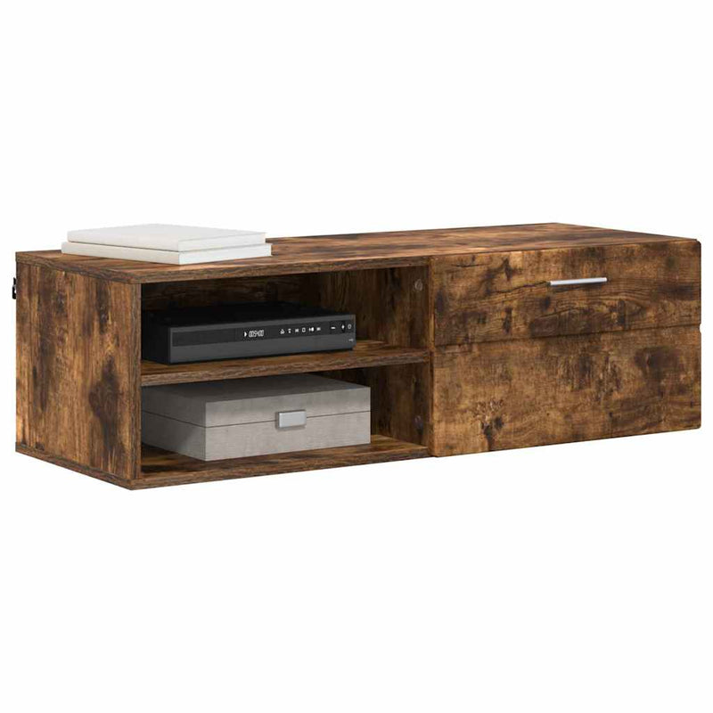 vidaXL TV szekrény fiókkal Füstölt tölgy 100.5 x 39 x 30 cm Faanyag
