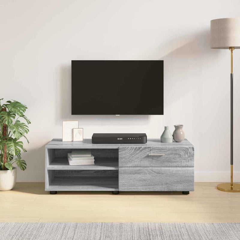 vidaXL TV szekrény fiókkal Szürke sonoma 100.5 x 39 x 30 cm Faanyag