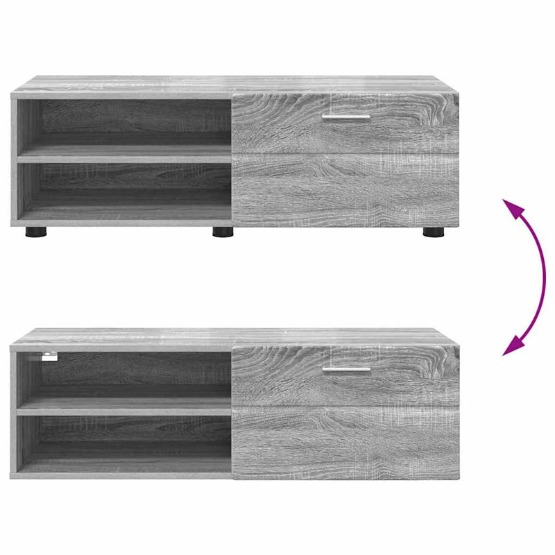 vidaXL TV szekrény fiókkal Szürke sonoma 100.5 x 39 x 30 cm Faanyag