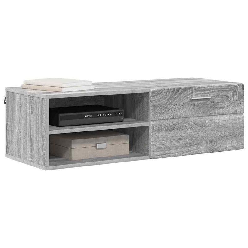vidaXL TV szekrény fiókkal Szürke sonoma 100.5 x 39 x 30 cm Faanyag