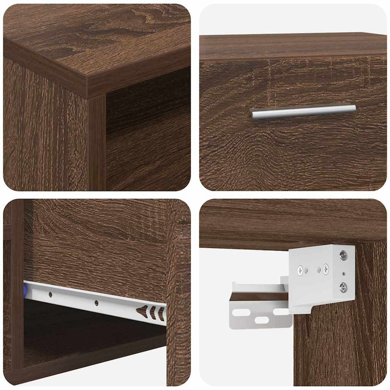 vidaXL TV szekrény fiókkal barna tölgy 100.5 x 39 x 30 cm Faanyag