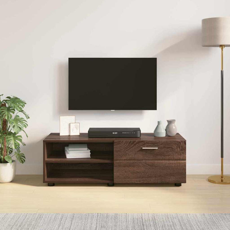 vidaXL TV szekrény fiókkal barna tölgy 100.5 x 39 x 30 cm Faanyag