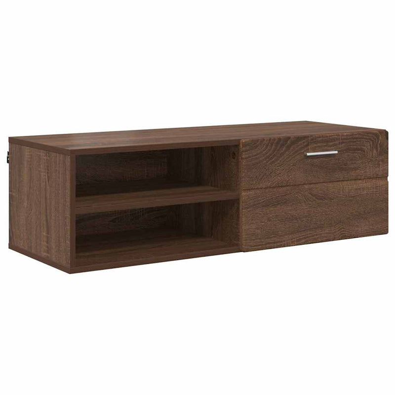 vidaXL TV szekrény fiókkal barna tölgy 100.5 x 39 x 30 cm Faanyag