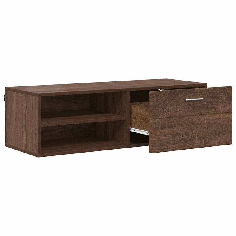 vidaXL TV szekrény fiókkal barna tölgy 100.5 x 39 x 30 cm Faanyag