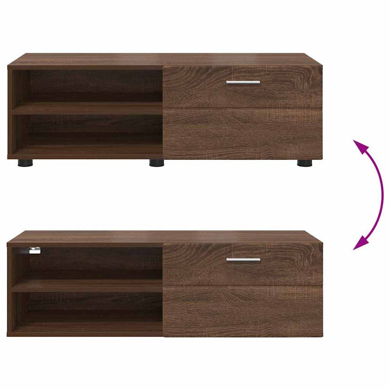 vidaXL TV szekrény fiókkal barna tölgy 100.5 x 39 x 30 cm Faanyag
