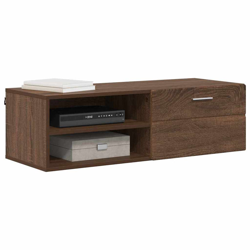 vidaXL TV szekrény fiókkal barna tölgy 100.5 x 39 x 30 cm Faanyag