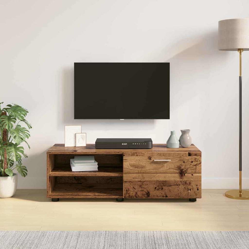 vidaXL TV szekrény fiókkal Régi fa 100.5 x 39 x 30 cm Faanyag