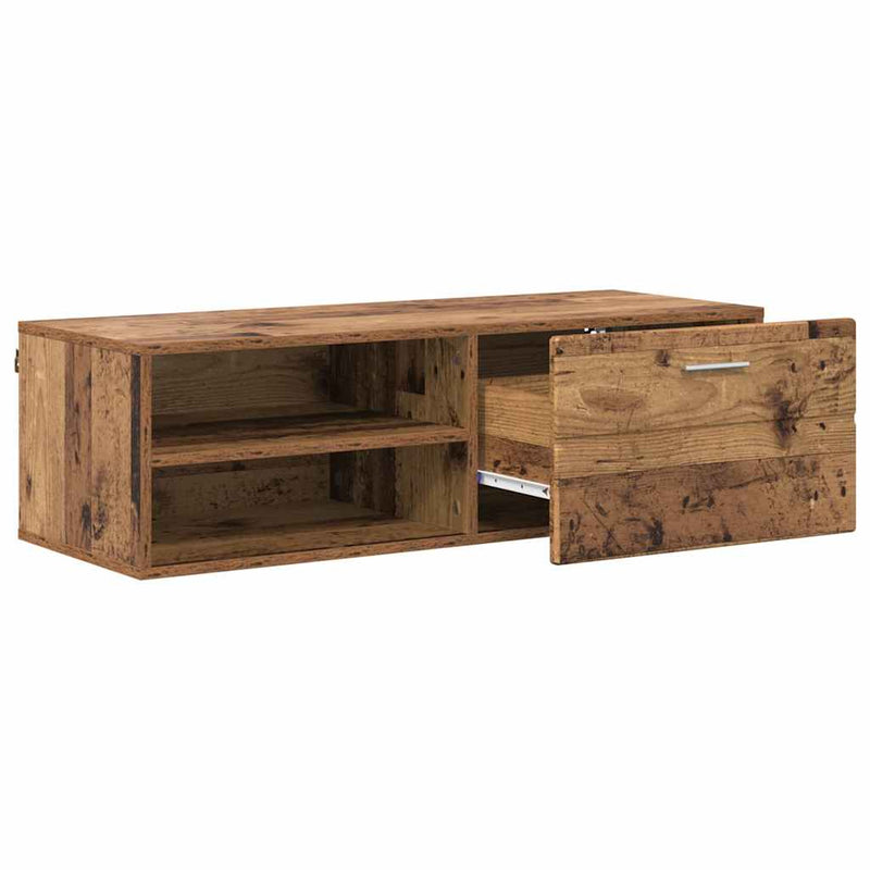 vidaXL TV szekrény fiókkal Régi fa 100.5 x 39 x 30 cm Faanyag