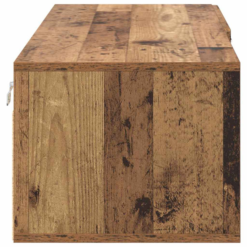 vidaXL TV szekrény fiókkal Régi fa 100.5 x 39 x 30 cm Faanyag