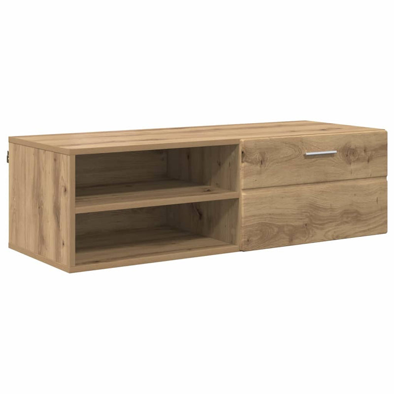 vidaXL TV szekrény fiókkal kézműves tölgy 100.5 x 39 x 30 cm Faanyag