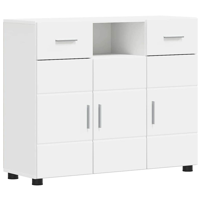 vidaXL Széf fiókkal tárolóval Fehér 88.5 x 30.5 x 73 cm Faanyag