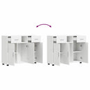 vidaXL Fából Készült Szekrény Fehér 88,5 x 30,5 x 73 cm Faanyag