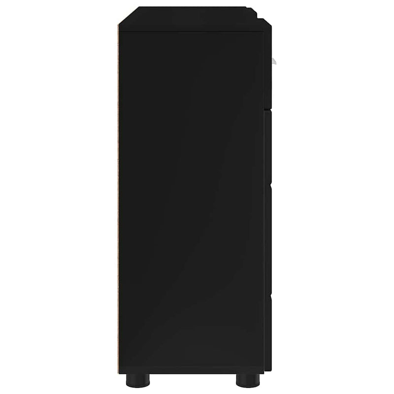 vidaXL Széf fiókkal tárolóval Fekete 88.5 x 30.5 x 73 cm Faanyag