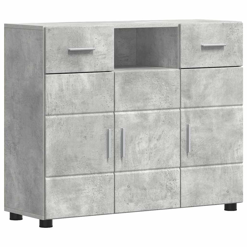 vidaXL Széf fiókkal tárolóval Beton szürke 88.5 x 30.5 x 73 cm Faanyag