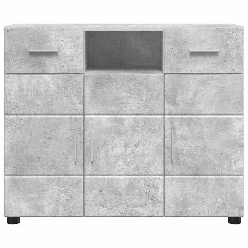 vidaXL Széf fiókkal tárolóval Beton szürke 88.5 x 30.5 x 73 cm Faanyag