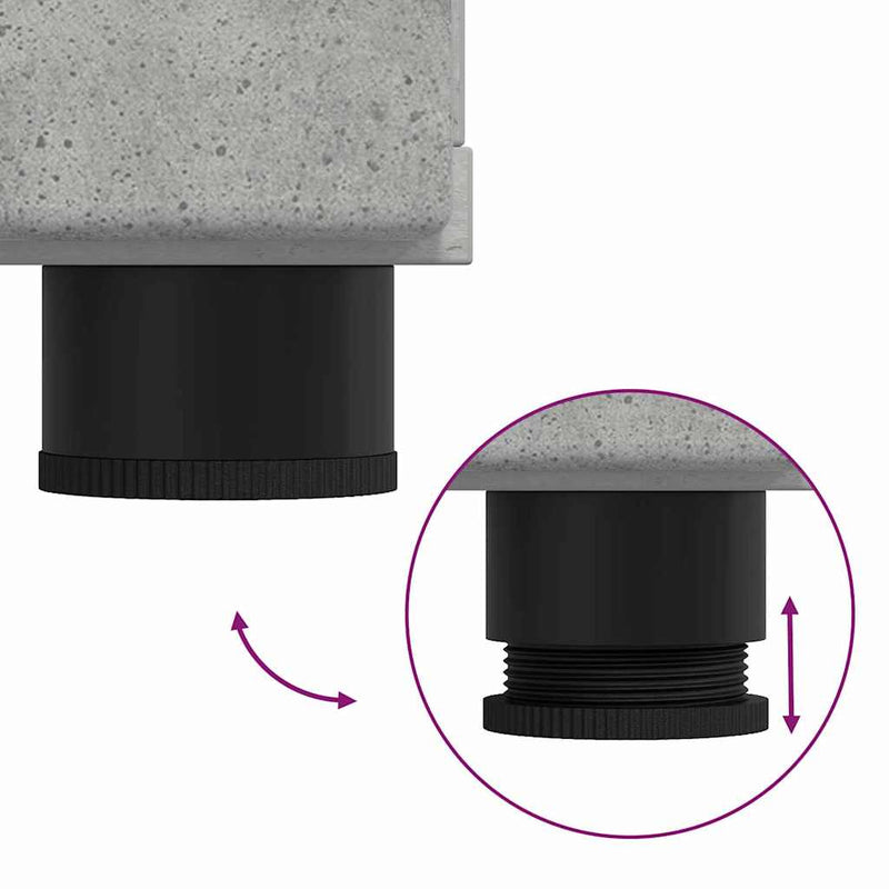 vidaXL Széf fiókkal tárolóval Beton szürke 88.5 x 30.5 x 73 cm Faanyag