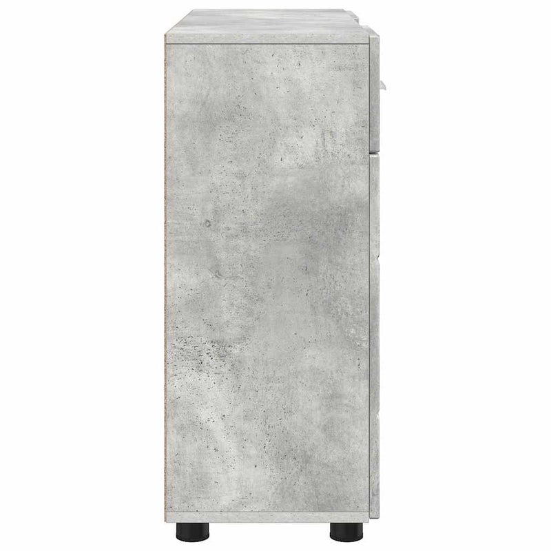 vidaXL Széf fiókkal tárolóval Beton szürke 88.5 x 30.5 x 73 cm Faanyag