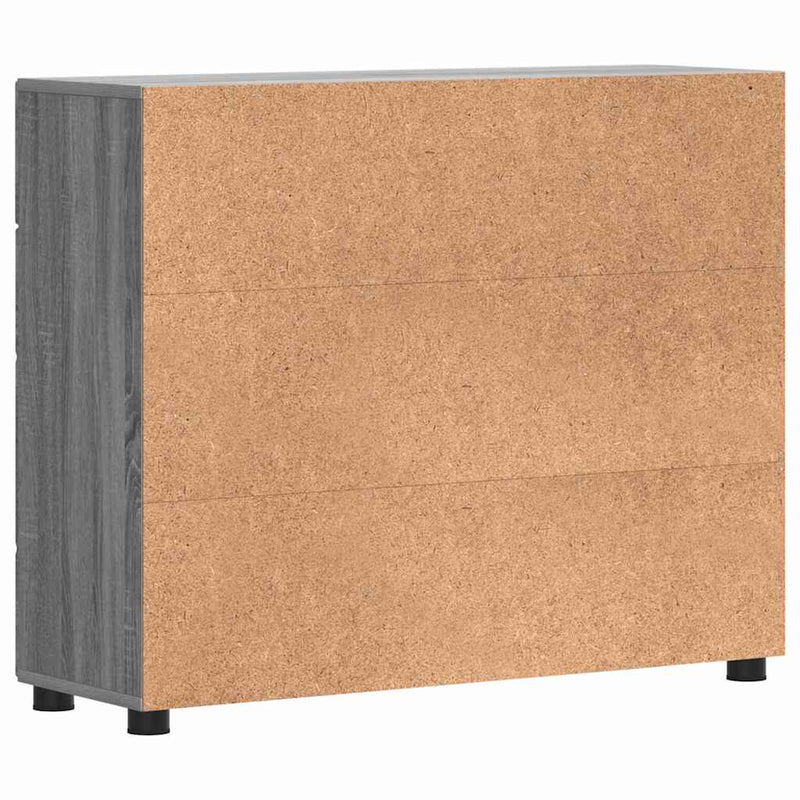 vidaXL Széf fiókkal ajtóval Szürke sonoma 88.5 x 30.5 x 73 cm Faanyag