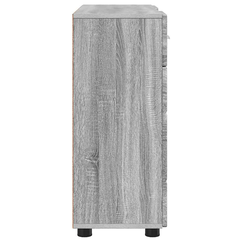 vidaXL Széf fiókkal ajtóval Szürke sonoma 88.5 x 30.5 x 73 cm Faanyag