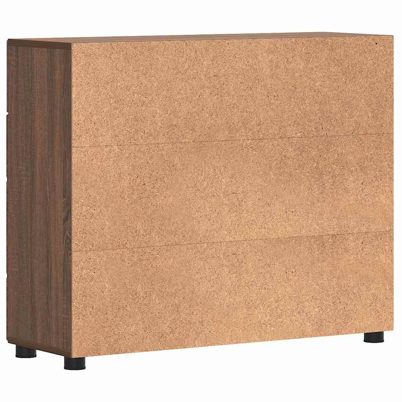 vidaXL Széf fiókkal tárolóval barna tölgy 88.5 x 30.5 x 73 cm Faanyag