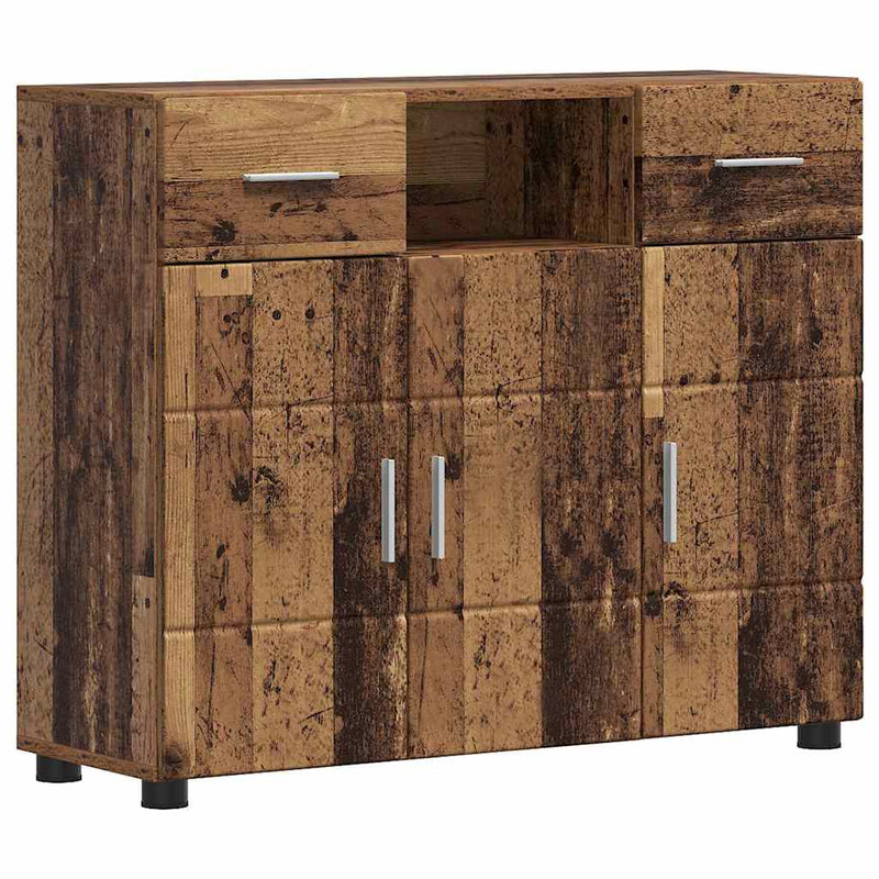 vidaXL Széf fiókkal tárolóval Régi fa 88.5 x 30.5 x 73 cm Faanyag