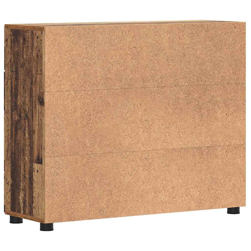 vidaXL Széf fiókkal tárolóval Régi fa 88.5 x 30.5 x 73 cm Faanyag