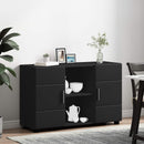 vidaXL Széf FLORIN 88,5 x 30,5 x 55,5 cm Fekete Szerelt Fa