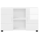 vidaXL Széf FLORIN 88,5 x 30,5 x 55,5 cm Magas Fényű Fehér Szerelt Fa