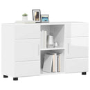vidaXL Széf FLORIN 88,5 x 30,5 x 55,5 cm Magas Fényű Fehér Szerelt Fa