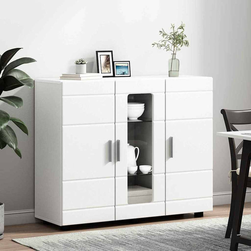 vidaXL Széf polcokkal tárolóval Fehér 55.5 x 29 x 100 cm Faanyag