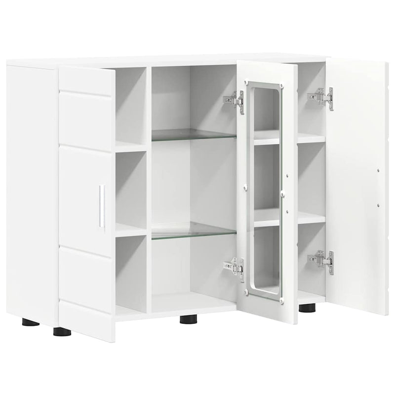 vidaXL Széf polcokkal tárolóval Fehér 55.5 x 29 x 100 cm Faanyag