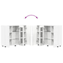 vidaXL Széf polcokkal tárolóval Fehér 55,5 x 29 x 100 cm Faanyag