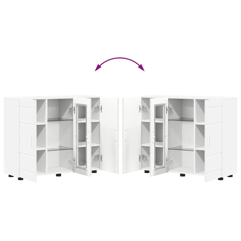 vidaXL Széf polcokkal tárolóval Fehér 55.5 x 29 x 100 cm Faanyag