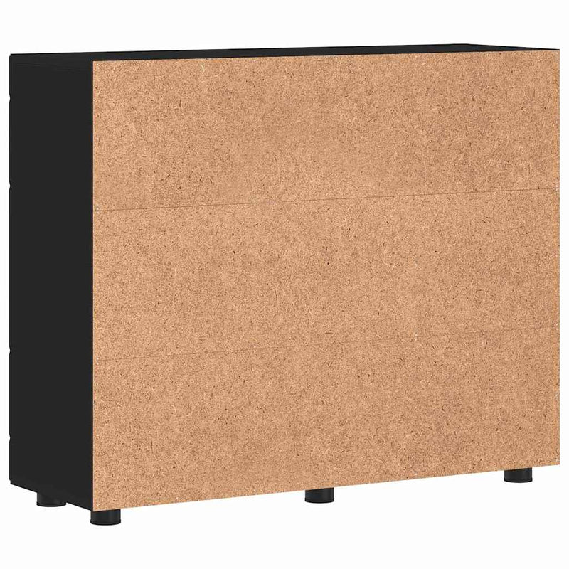 vidaXL Széf polcokkal tárolóval Fekete 55.5 x 29 x 100 cm Faanyag