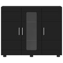 vidaXL Fából Készült Szekrény Fekete 88,5 x 30,5 x 73 cm Faanyag