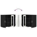 vidaXL Fából Készült Szekrény Fekete 88,5 x 30,5 x 73 cm Faanyag