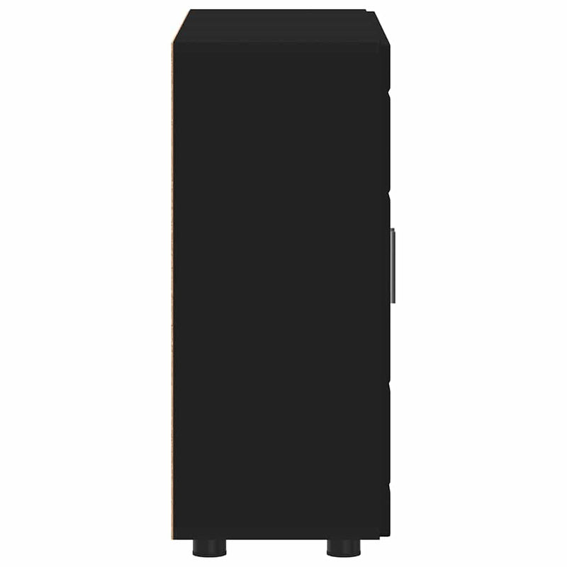 vidaXL Széf polcokkal tárolóval Fekete 55.5 x 29 x 100 cm Faanyag