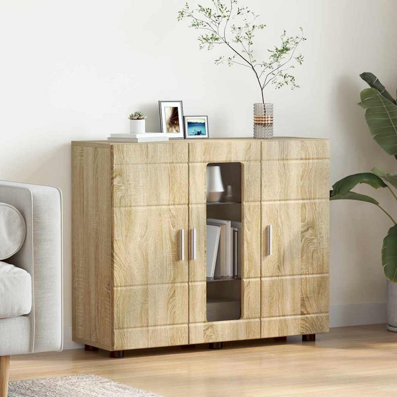 vidaXL Széf polcokkal ajtóval sonoma tölgy 55.5 x 29 x 100 cm Faanyag