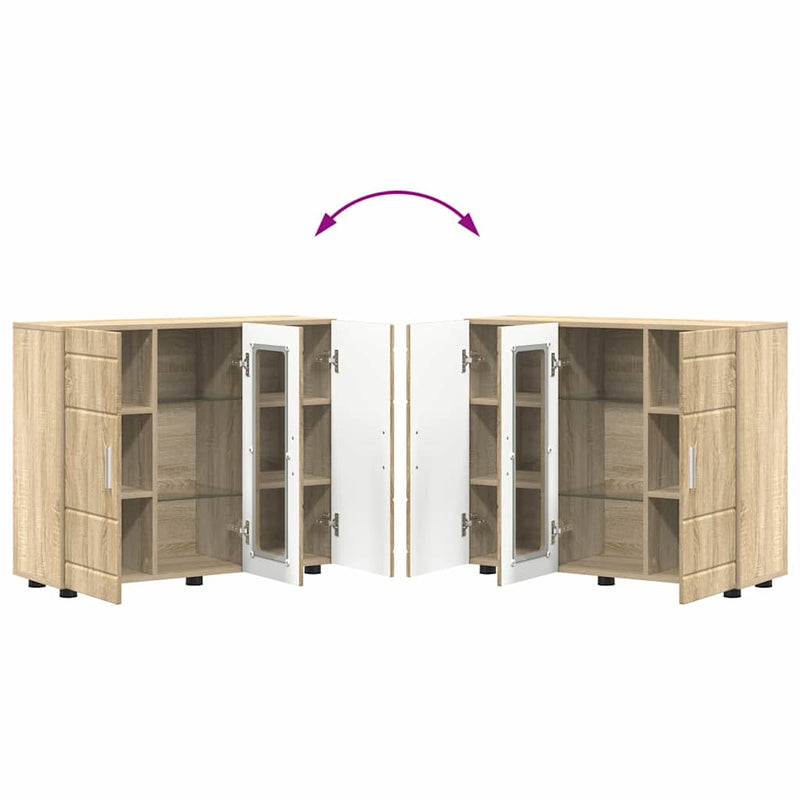 vidaXL Széf polcokkal ajtóval sonoma tölgy 55.5 x 29 x 100 cm Faanyag