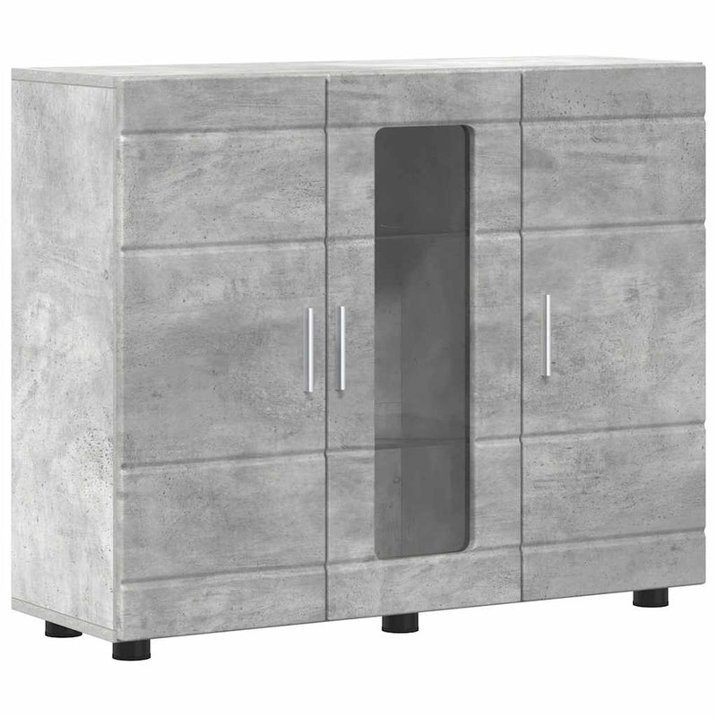 vidaXL Széf polcokkal ajtóval Beton szürke 55.5 x 29 x 100 cm Faanyag