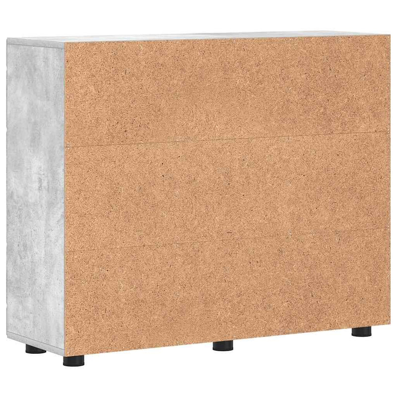 vidaXL Széf polcokkal ajtóval Beton szürke 55.5 x 29 x 100 cm Faanyag