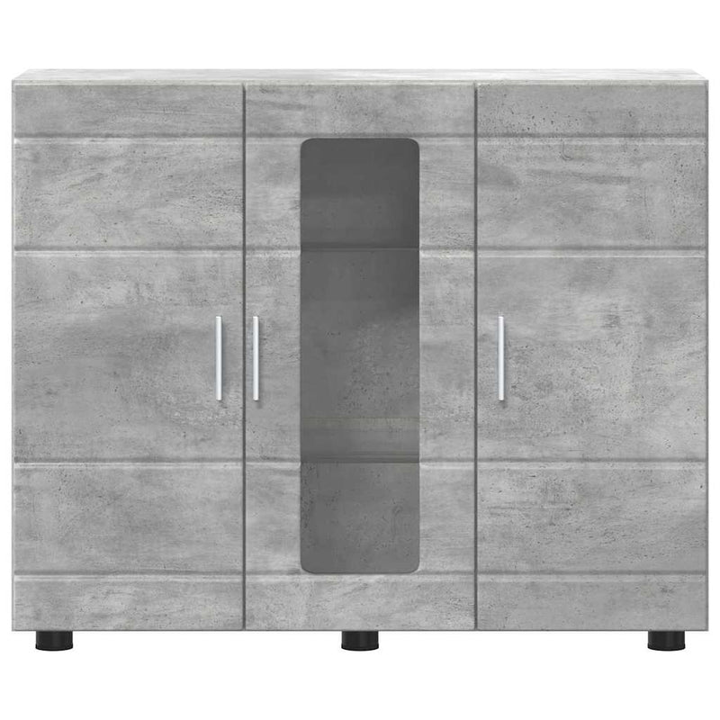 vidaXL Széf polcokkal ajtóval Beton szürke 55.5 x 29 x 100 cm Faanyag