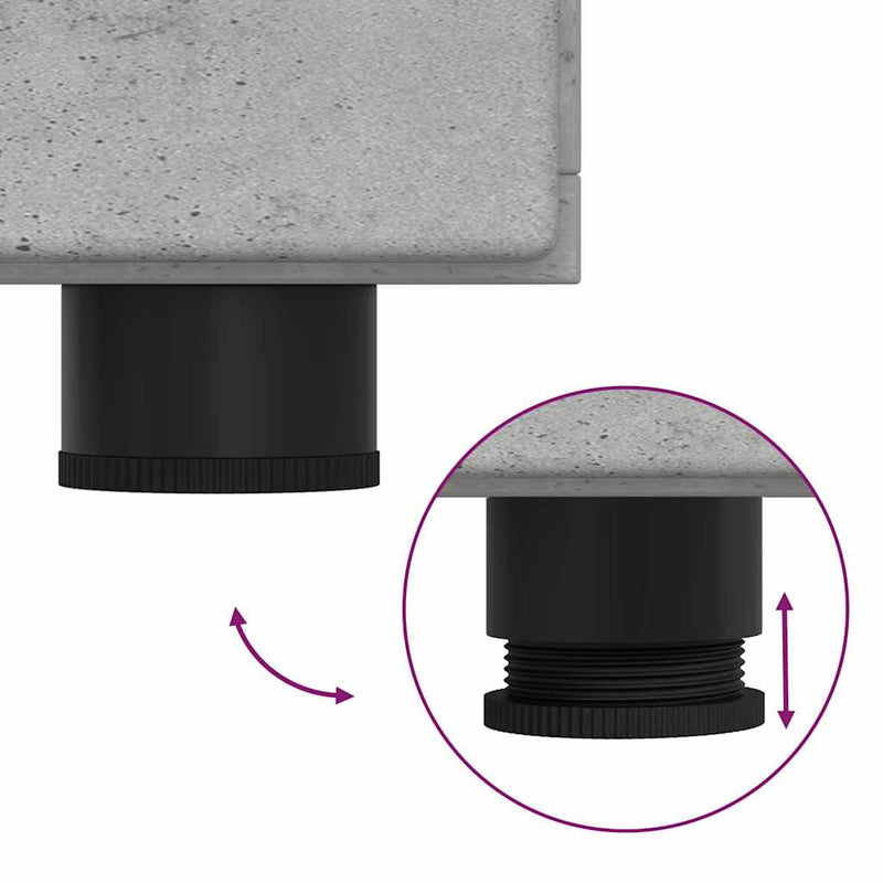 vidaXL Széf polcokkal ajtóval Beton szürke 55.5 x 29 x 100 cm Faanyag