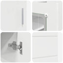 vidaXL Fából Készült Szekrény Magas Fényű Fehér 88,5 x 30,5 x 73 cm