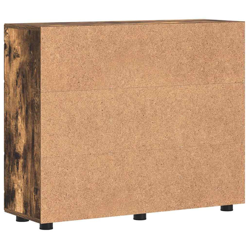 vidaXL Széf polcokkal ajtóval Füstölt tölgy 55.5 x 29 x 100 cm Faanyag
