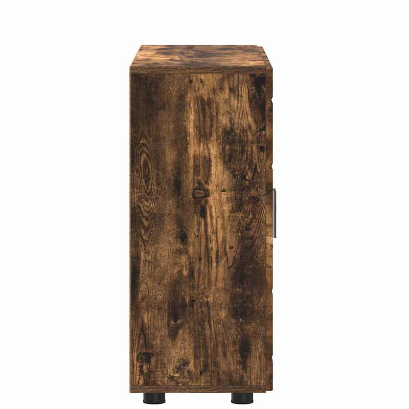 vidaXL Széf polcokkal ajtóval Füstölt tölgy 55.5 x 29 x 100 cm Faanyag