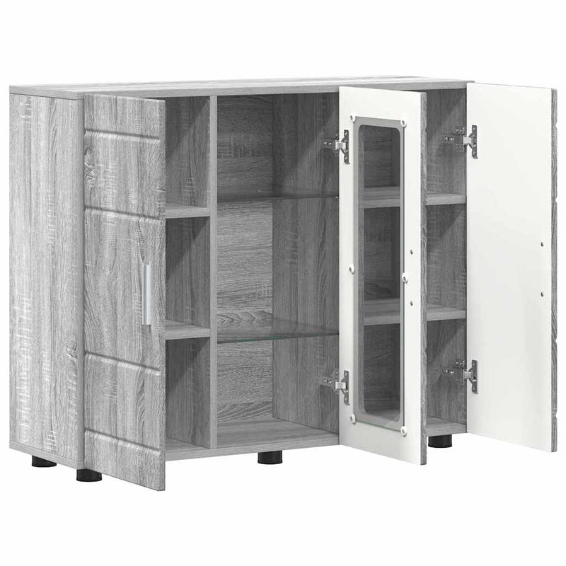 vidaXL Széf polcokkal ajtóval Szürke sonoma 55.5 x 29 x 100 cm Faanyag